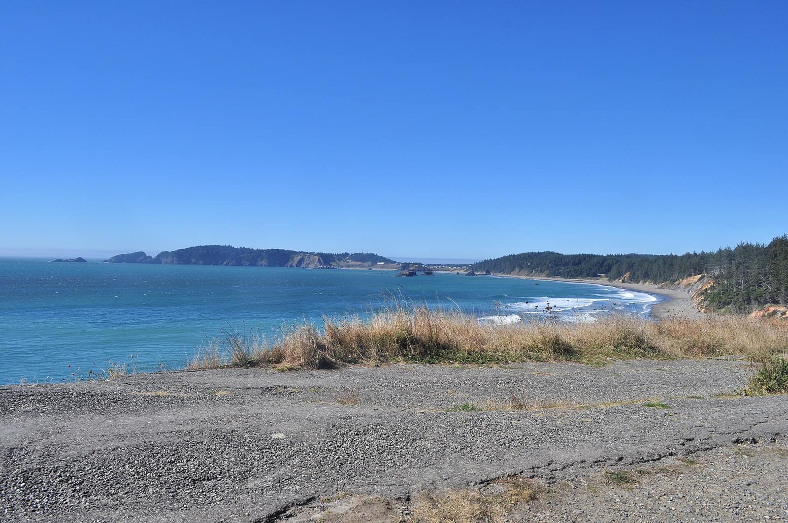 Port Orford, Oregon, seen from the south along the coast